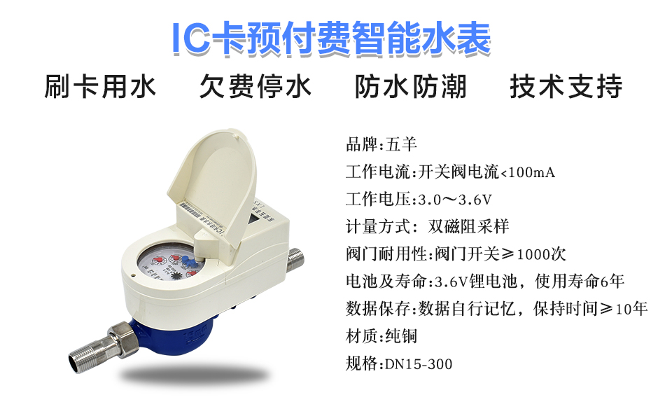 IC卡预付费智能水表